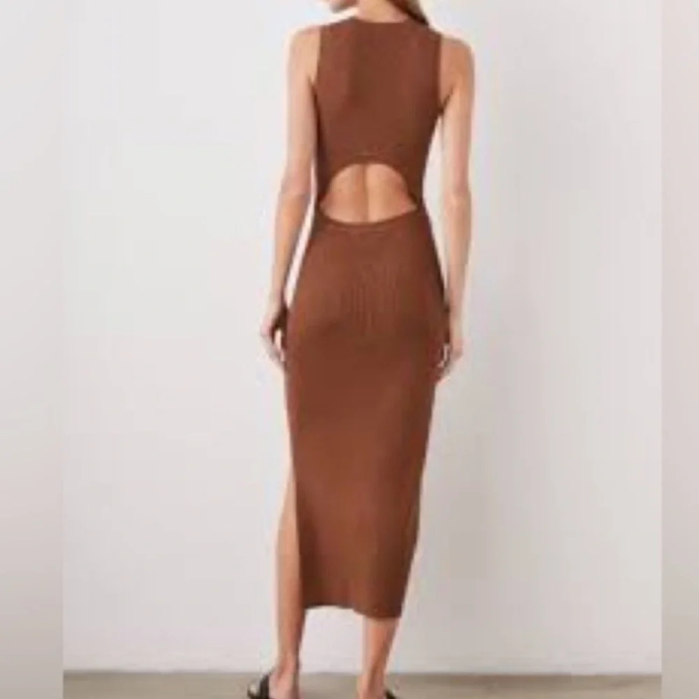 Rails Syd Rib Midi Sweater Dress Toffee Small - Picture 8 of 10